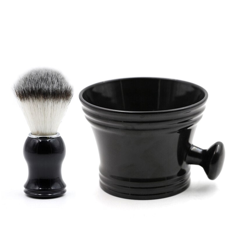 Beard Face Shaving Brush Soap Bowl Set