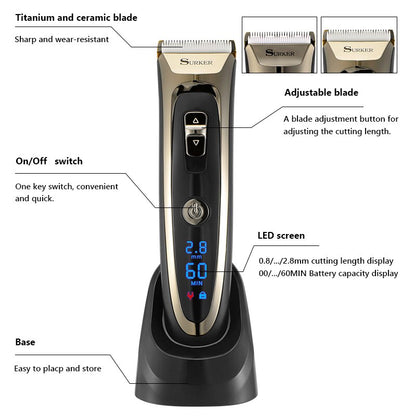 Electric Hair Trimmer LED display