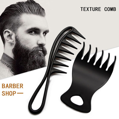 Men's handle oil-head comb Large-teeth tangled