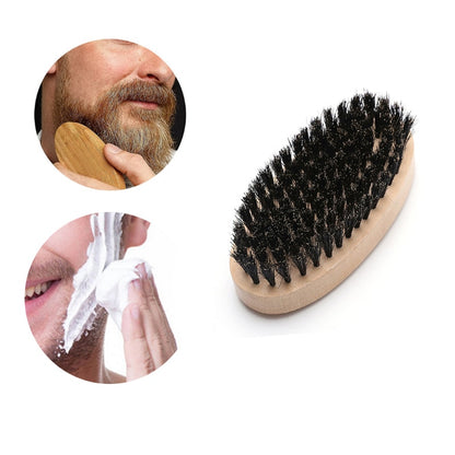 Beard Brush For Men Bamboo Wood Boar Bristle