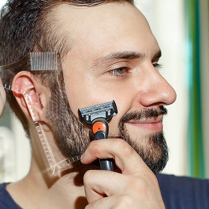 Beard Shaping Styling Tool With Comb Men