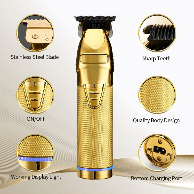 Hair Trimmer Gold Clipper For Men