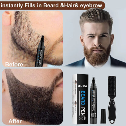 Beard Filling Pen Kit Barber Pencil With Beard Brush