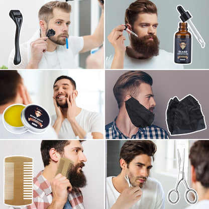 The Men Beard Oil Growth Kit Beard Roller Balm