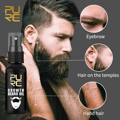 Fast Beard Growth Enhancer Oil Spray Natural Beard Anti Hair Loss