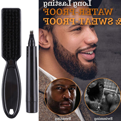 Beard Filling Pen Kit With Brush Professional Mustache Repair