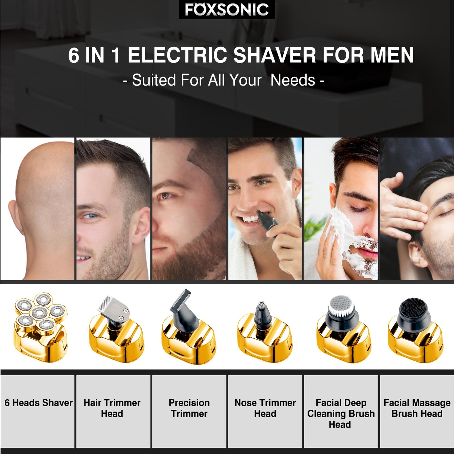 Rechargeable Electric Shaver Floating