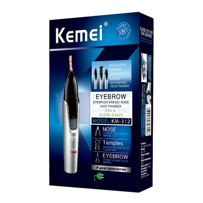 Special Offer Kemei Rechargeable nose hair eyebrow trimmer