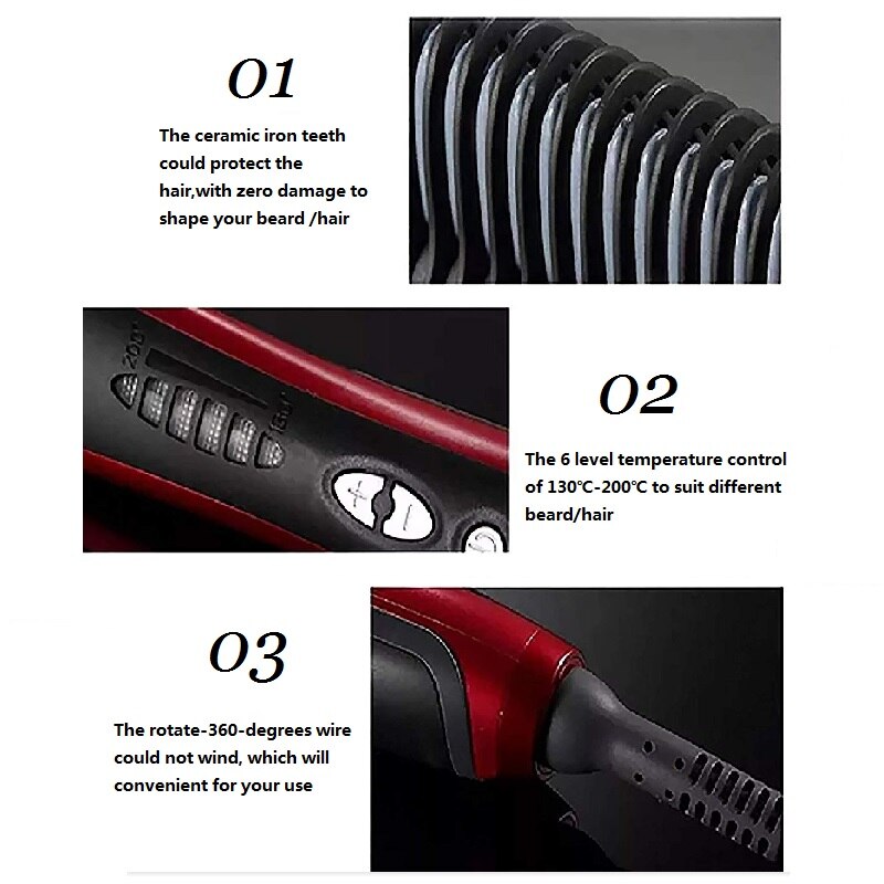 Best Seller Beard Straightener Men Fast Beard Comb Special Offer