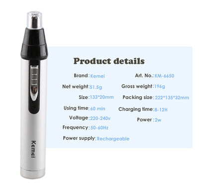 4 in 1 electric nose trimmer rechargeable men's cutter