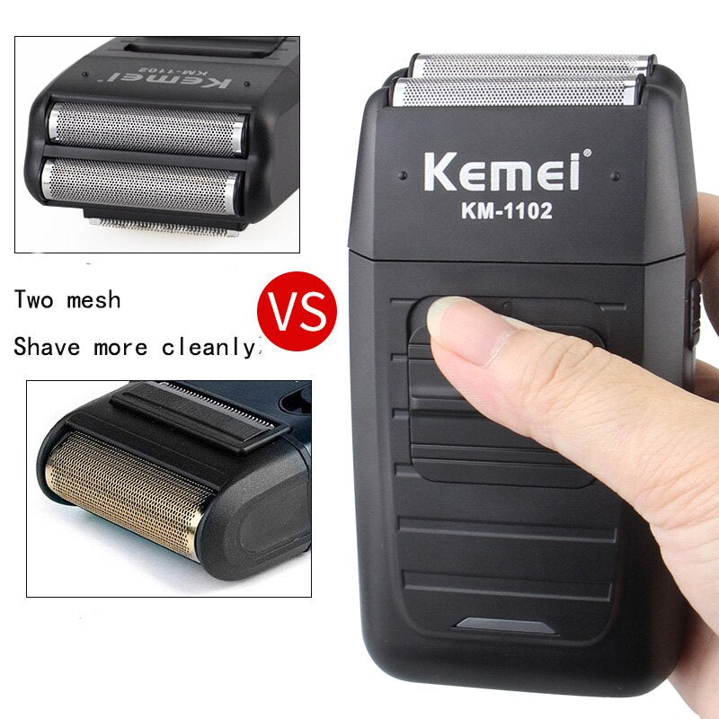 Cordless Shaver for Men Twin Blade Reciprocating Beard Shaving