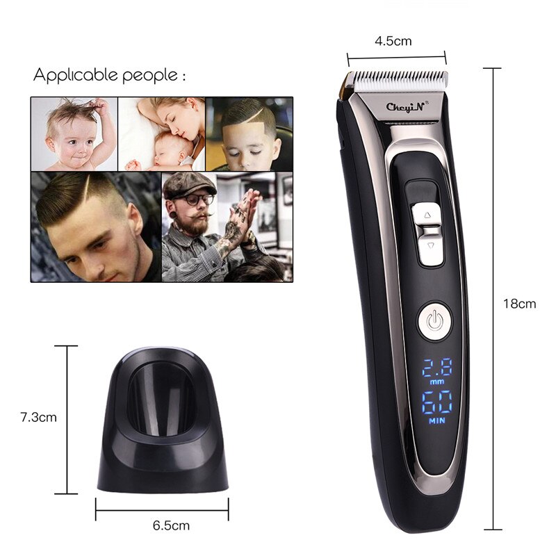 Rechargeable Hair Clipper Men Electric Hair Trimmer