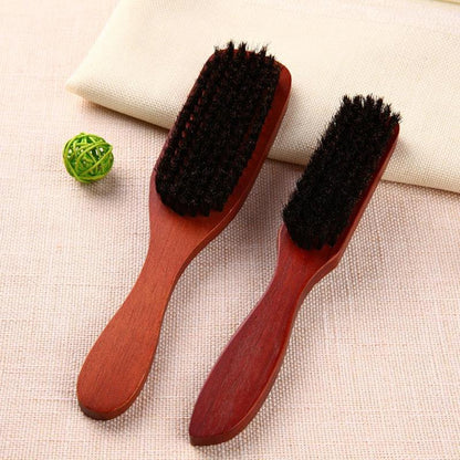 Wood Handle Hair Brush Hard Boar Bristle Combs