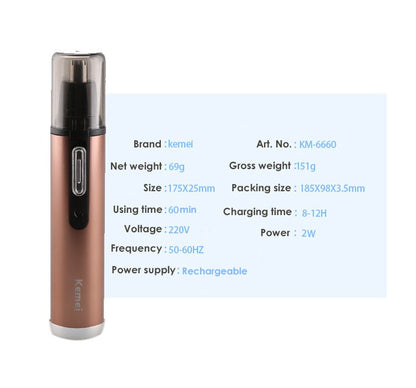 4 in 1 electric nose trimmer rechargeable women