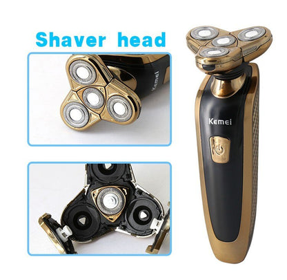 Rechargeable electric shaver washable nose trimmer