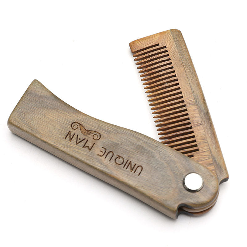 Folding Wood Beard Combs For Men