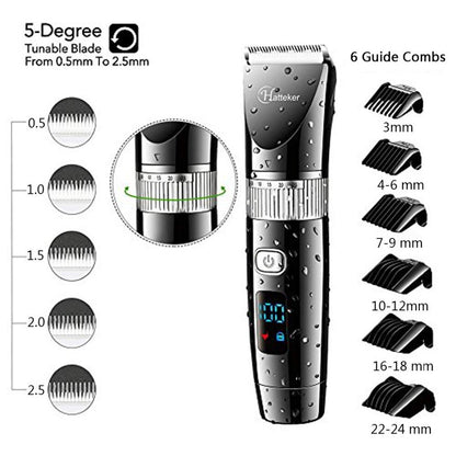 Washable cordless professional hair clipper for men