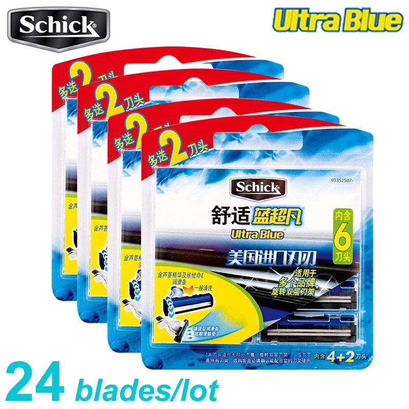 24 Blades NEW Original Schick Ultra Blue Razor