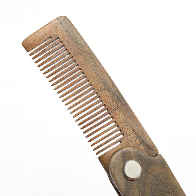 Folding Wood Beard Combs For Men