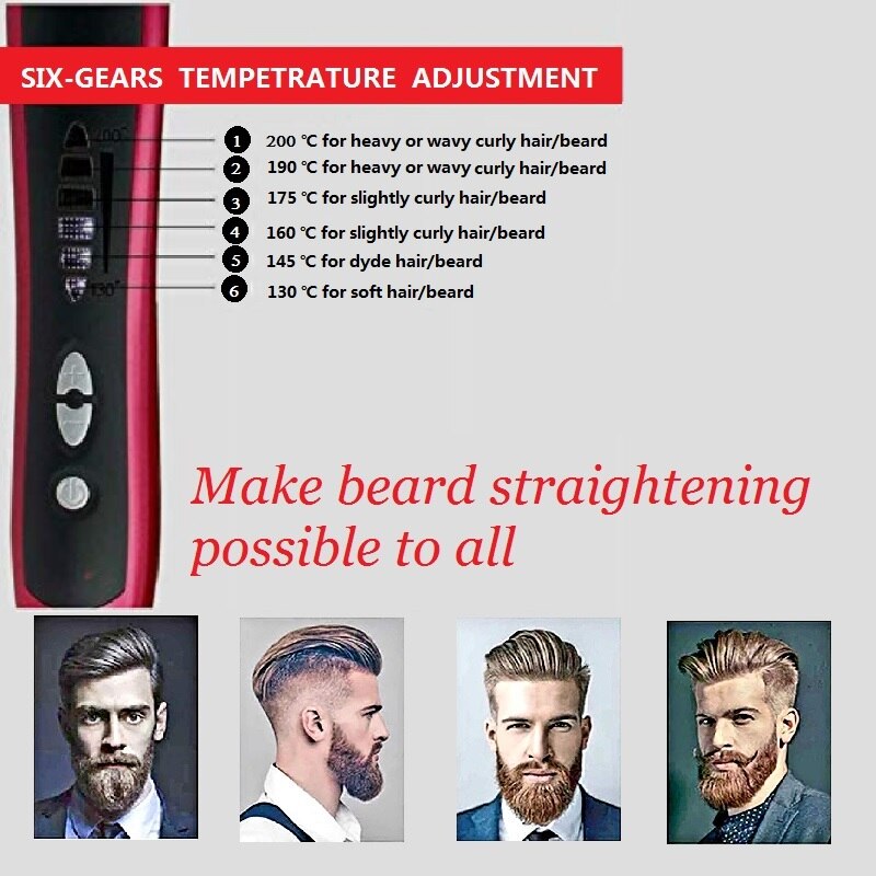 Best Seller Beard Straightener Men Fast Beard Comb Special Offer