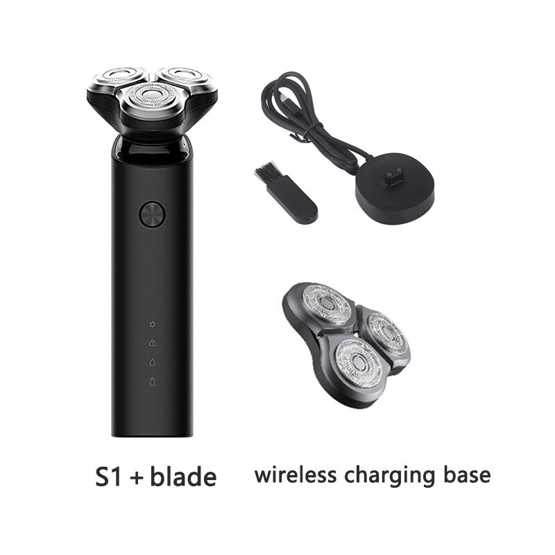 Electric Shaver for Men Rechargeable Triple Blade S500 S1 Washable Glo ...