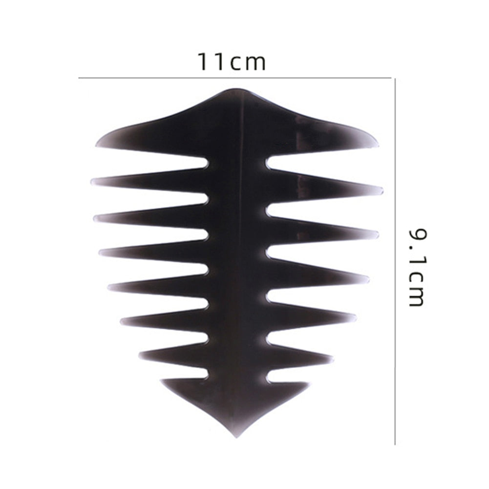 Men Vintage Oil Hair Comb Retro Wide Tooth Fork