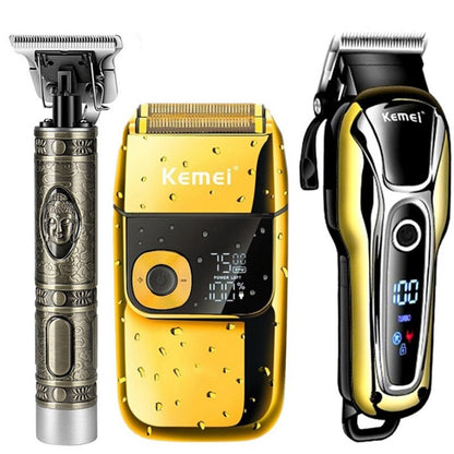 Kemei Electric LCD Hair Clipper Cordless Trimmer