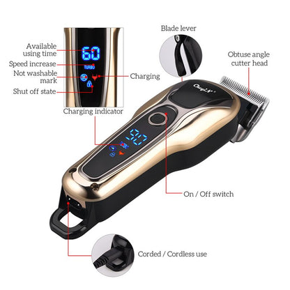 LCD Professional Hair Clipper Men's