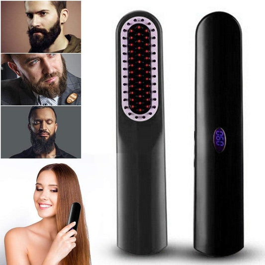 Wireless Hair Straightener Brush Wireless Men Beard