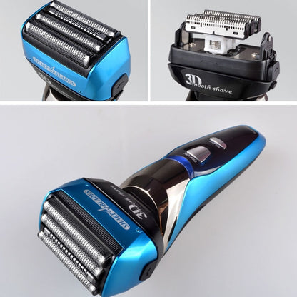 Wet Dry 3 Speed Rechargeable Electric Shaver For Men Beard Electric Razor