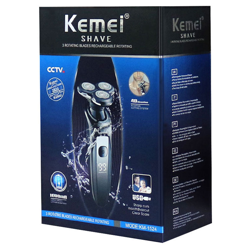 Lcd Display Waterproof Electric Shaver For Men Wet Dry Beard Electric Razor