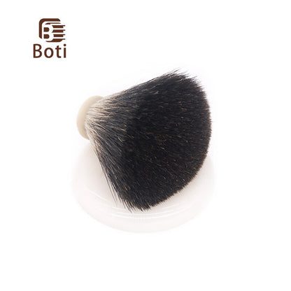 Black Badger Hair Knot  Fan Type Handmade Beard