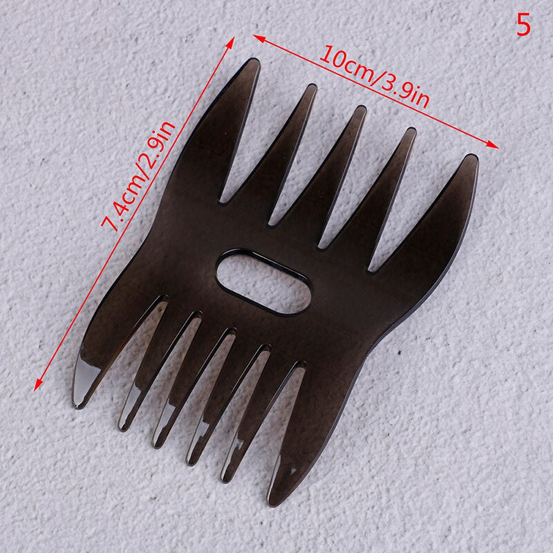 Vintage Oil Head Comb Wide Teeth Hairbrush Fork