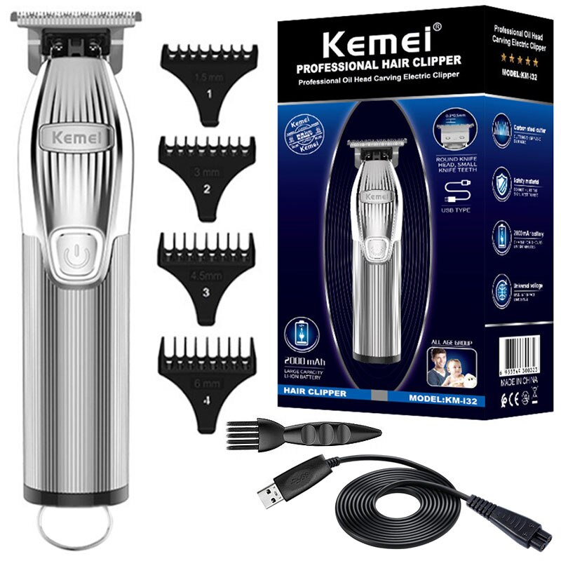 Rechargeable hair trimmer for men