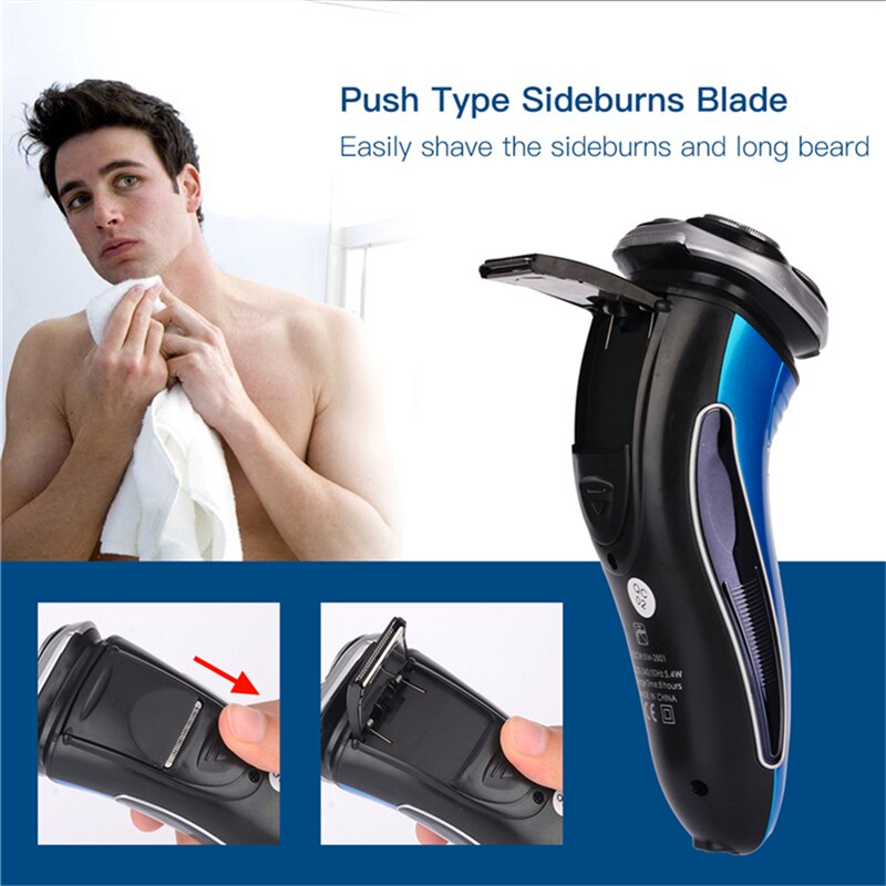 Special Offer Electric Shaver Triple 3D Floating Blade Beard Trimmer