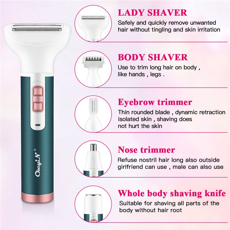 Electric Lady Shaver Painless Epilator Eyebrow