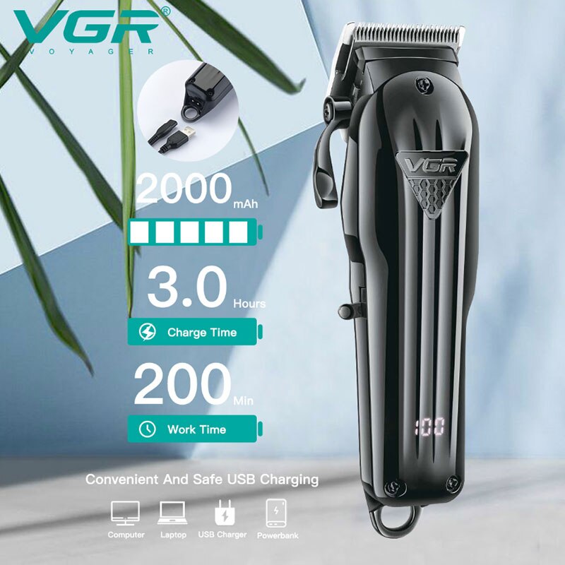 Professional LED Adjustable Powerful Hair Trimmer For Men