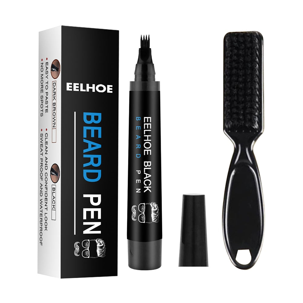 Beard Filling Pen Kit Barber Pencil With Beard Brush