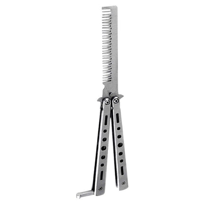 Best Seller Foldable Butterfly Comb Stainless Steel Practice Training Butterfly Comb