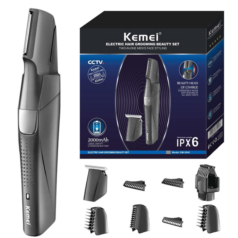 Original Kemei All In One Hair Trimmer For Men Grooming For Face Body Groomer