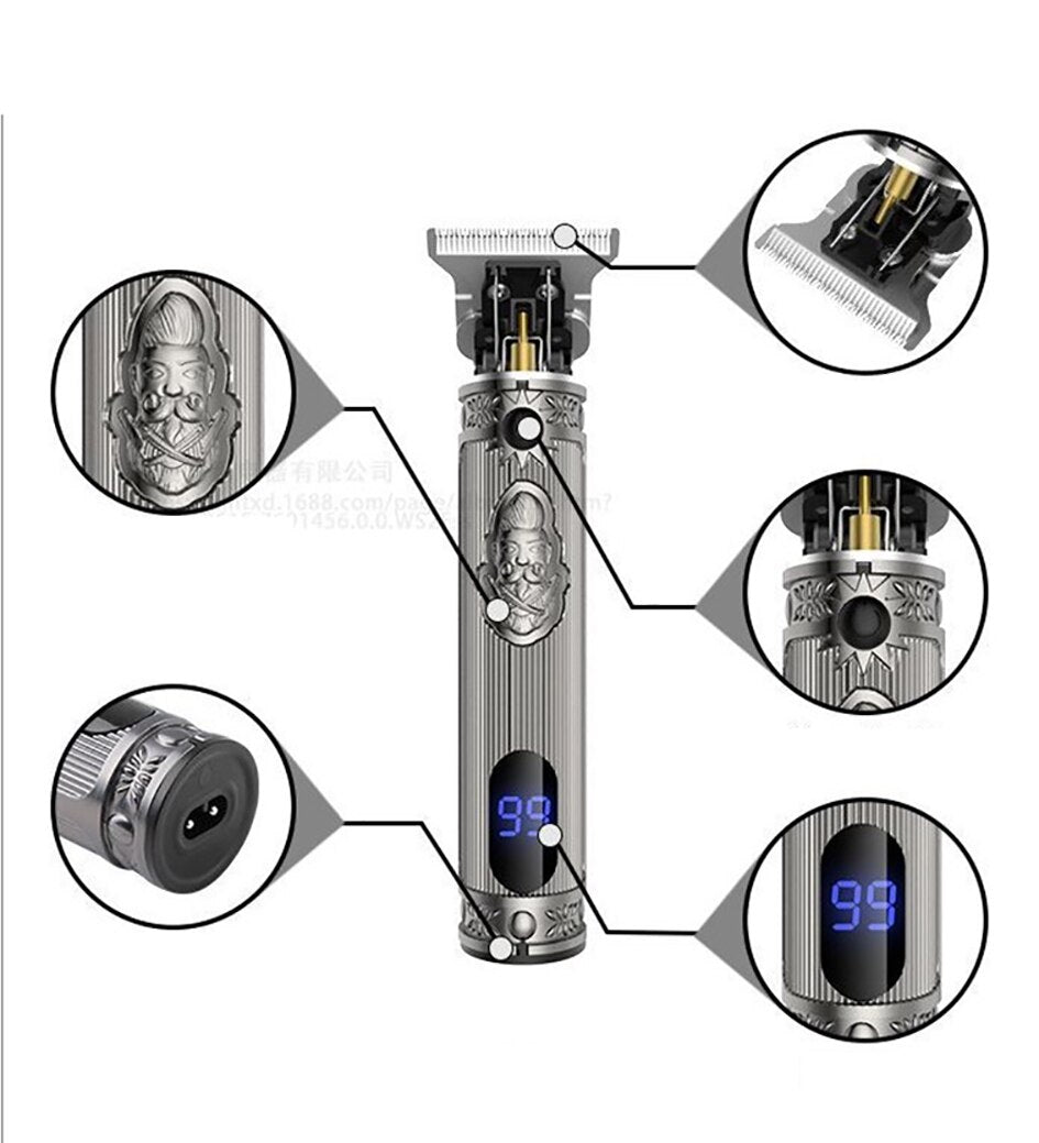 Barber Shop Oil Head 0mm Electric Hair Trimmer Professional Haircut Shaver