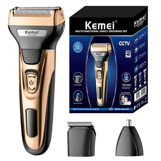 Rechargeable grooming kit electric shaver