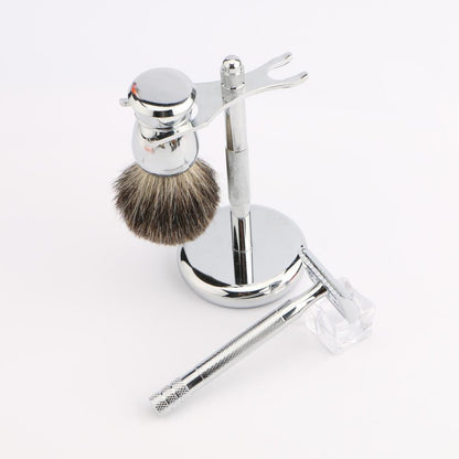 100% Pure Badger Shaving Brush Alloy Metal Handle