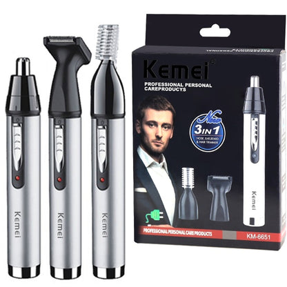 Special Offer Kemei rechargeable electric nose ear hair trimmer kit