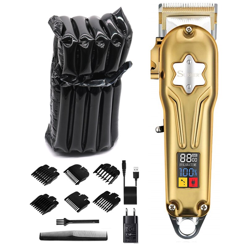 Full metal professional hair clipper combo kit barber