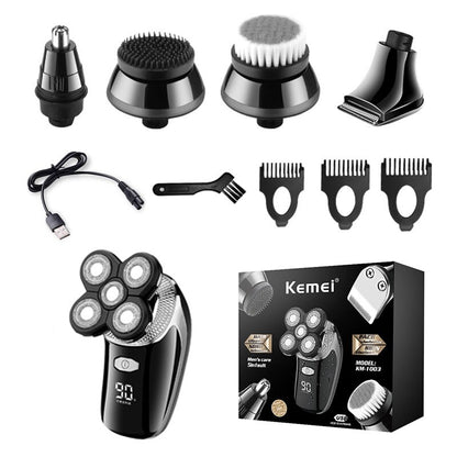 Grooming kit wet dry bald head electric shaver