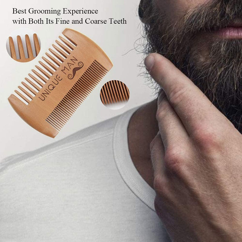 Beard Comb Kit Barba For Men Wooden Comb