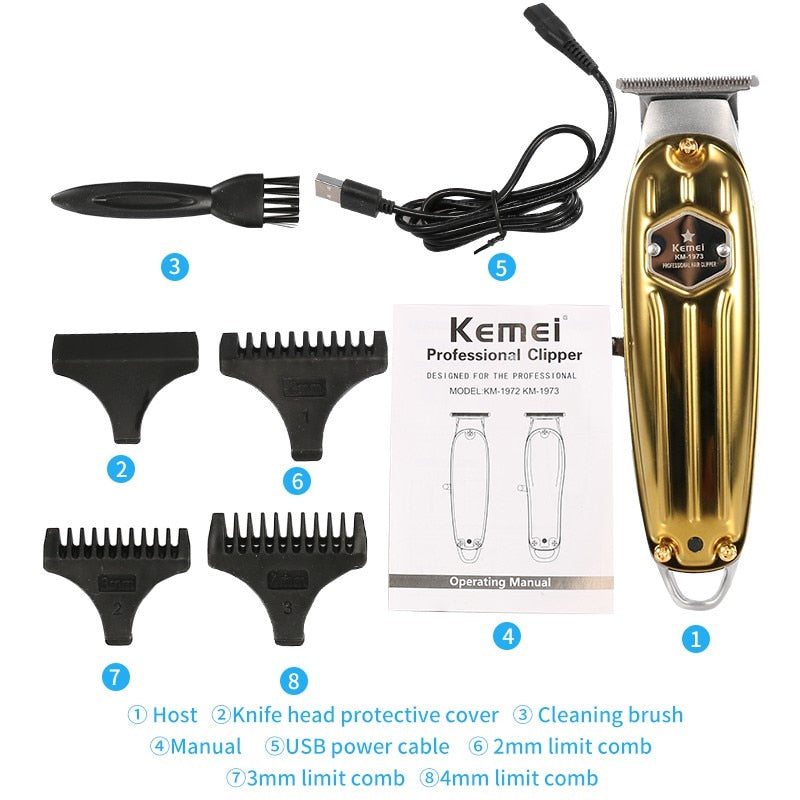 Rechargeable Men Electric Beard Hair Clipper