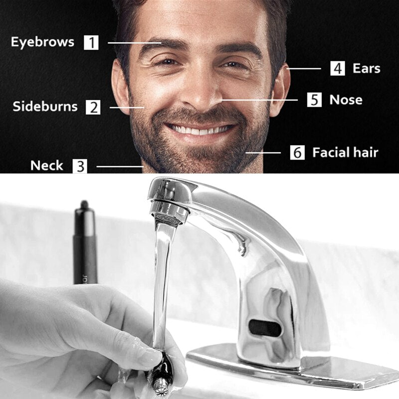 2 in1 grooming kit nose trimmer for men hair face