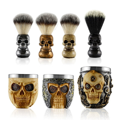 Men Shaving Beard Brush Skull Hair Shave